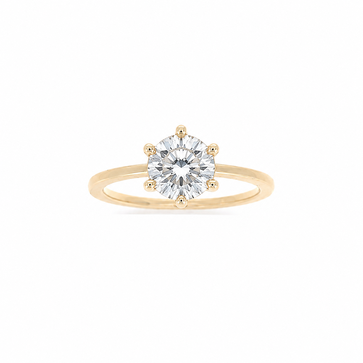 Ladies 14kt Yellow Gold Solitaire Engagement Ring Setting