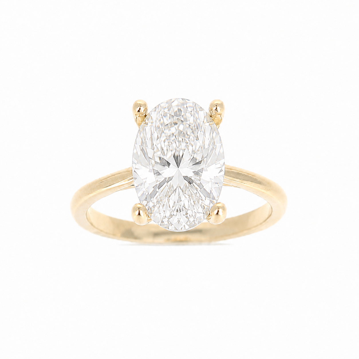 Ladies 14kt Yellow Gold Emerald Cut Diamond Engagement Ring Setting