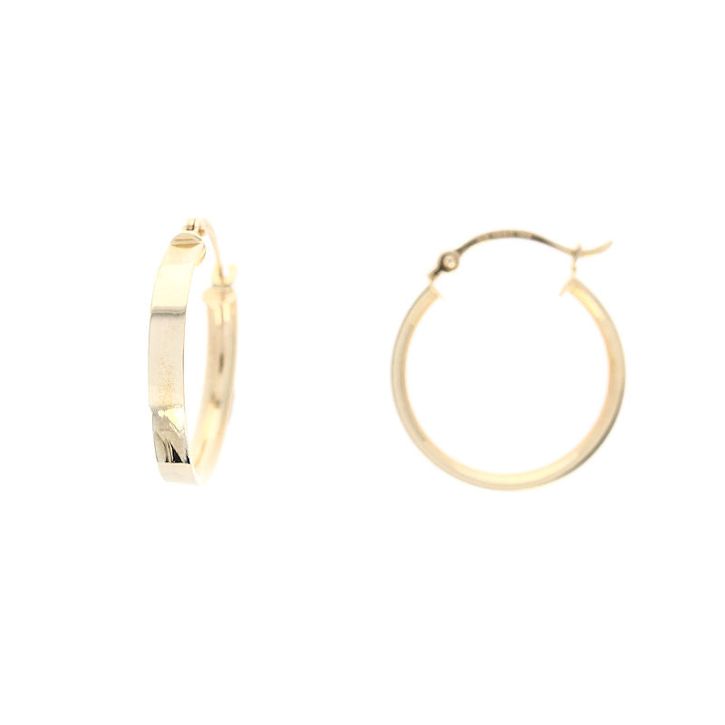 Ladies 14kt Yellow Gold 3mm Hoop Earrings