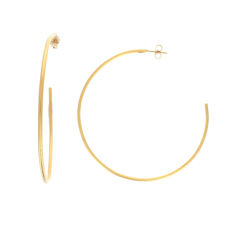 Ladies 24kt Yellow Gold Hoop Earrings by Yossi Harari