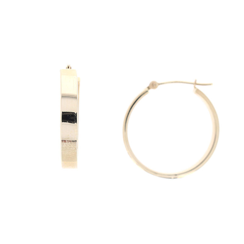 Ladies 14kt Yellow Gold 3mm Hoop Earrings