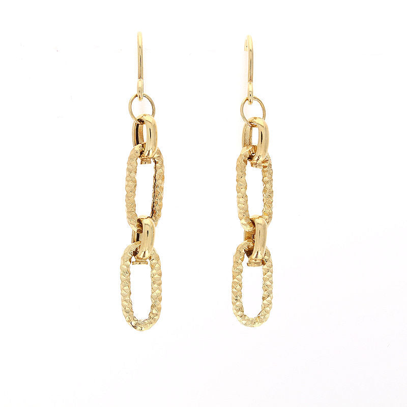Ladies 14kt Yellow Gold Link Earrings
