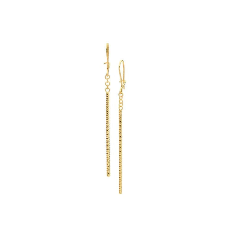 Ladies 14kt Yellow Gold Bar Earrings