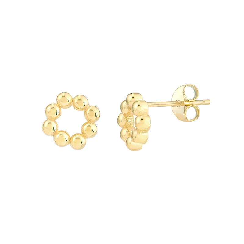 Ladies 14kt Yellow Gold Circle Earrings