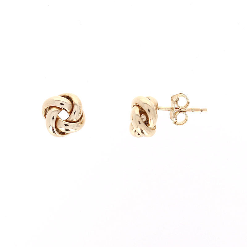 Ladies 14kt Yellow Gold Knot Earrings