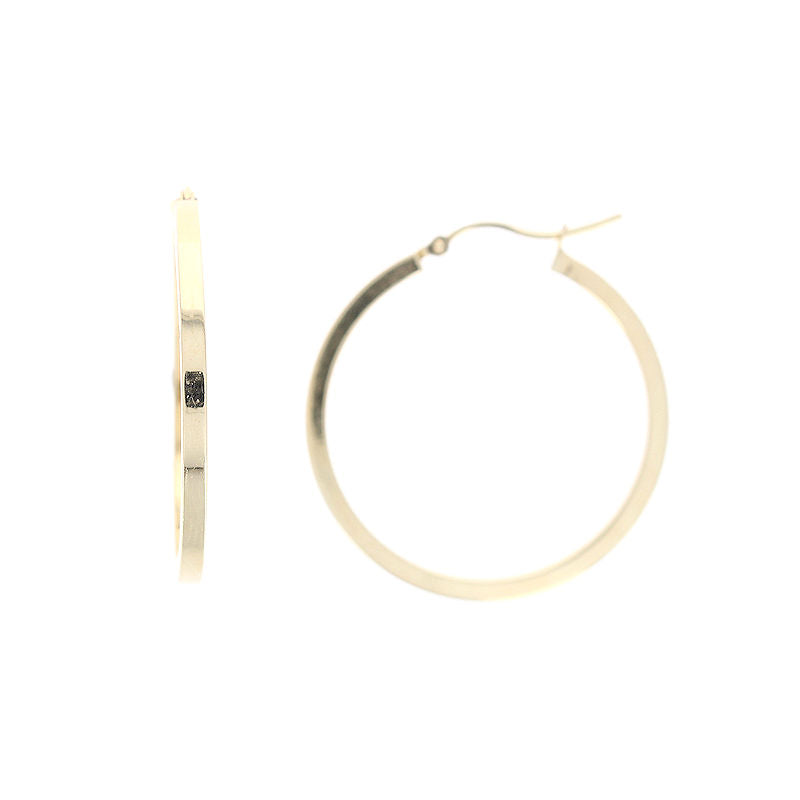 Ladies 14kt Yellow Gold Hoop Earrings