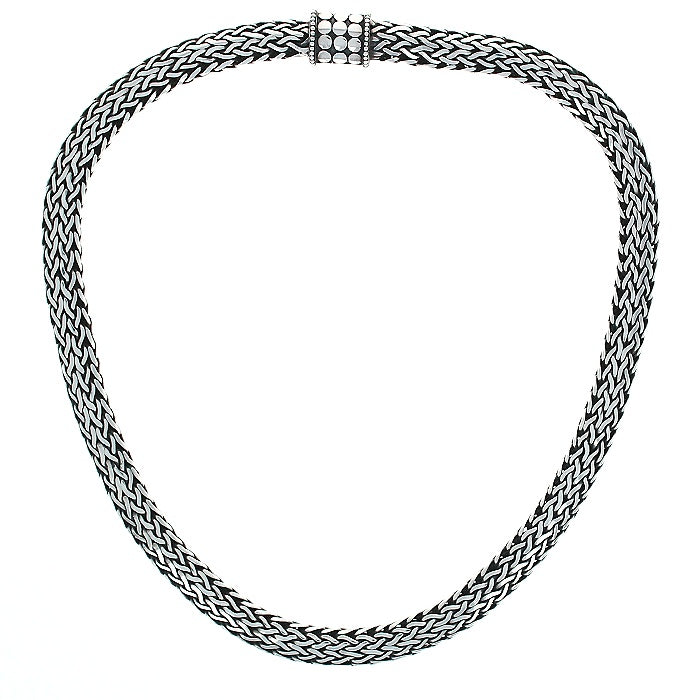 Ladies Sterling Silver Contemporary Weave Necklace