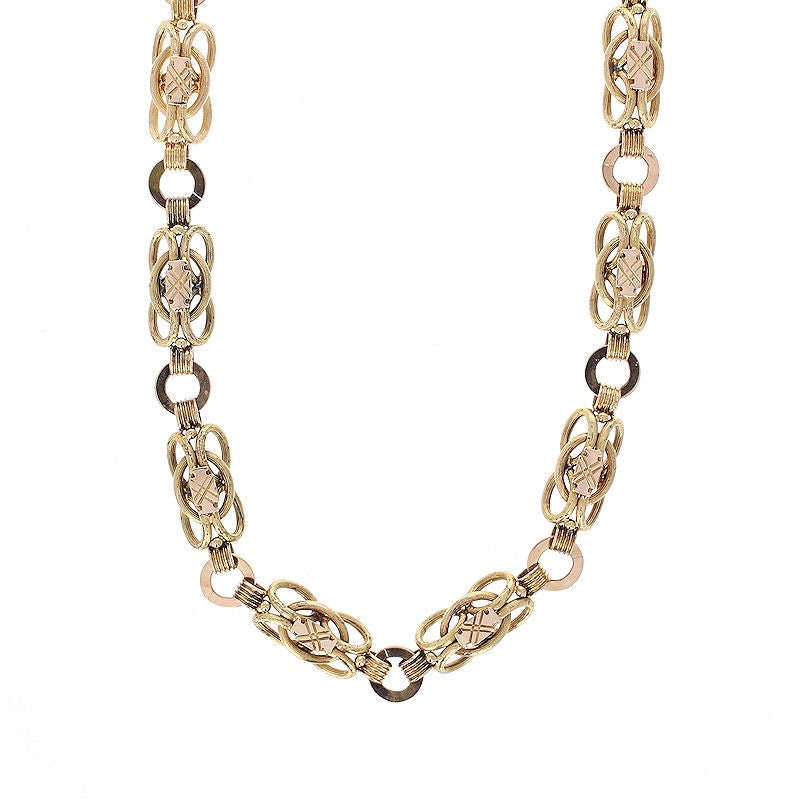 Ladies 14kt Yellow Gold Victorian Vintage Necklace Circa 1880's