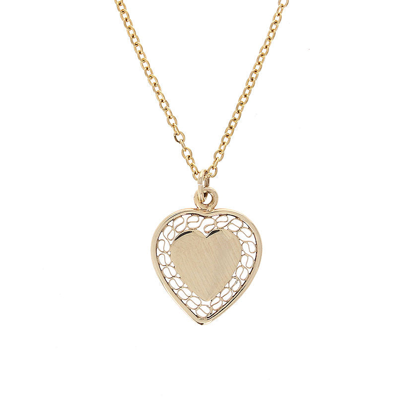 Ladies 14kt Yellow Gold Heart Pendant