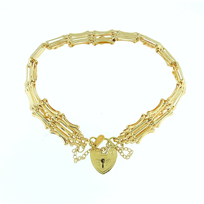 Ladies 14kt Yellow Gold Geometric Bracelet