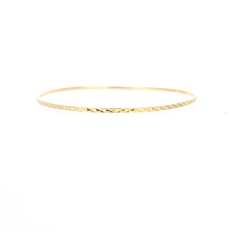 Ladies 21kt Yellow Gold Textured Bangle Bracelet