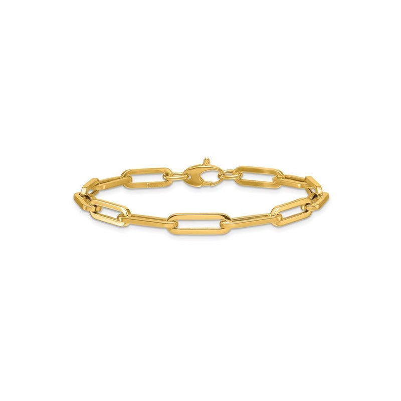 14kt Yellow Gold 5.3mm Paperclip Bracelet