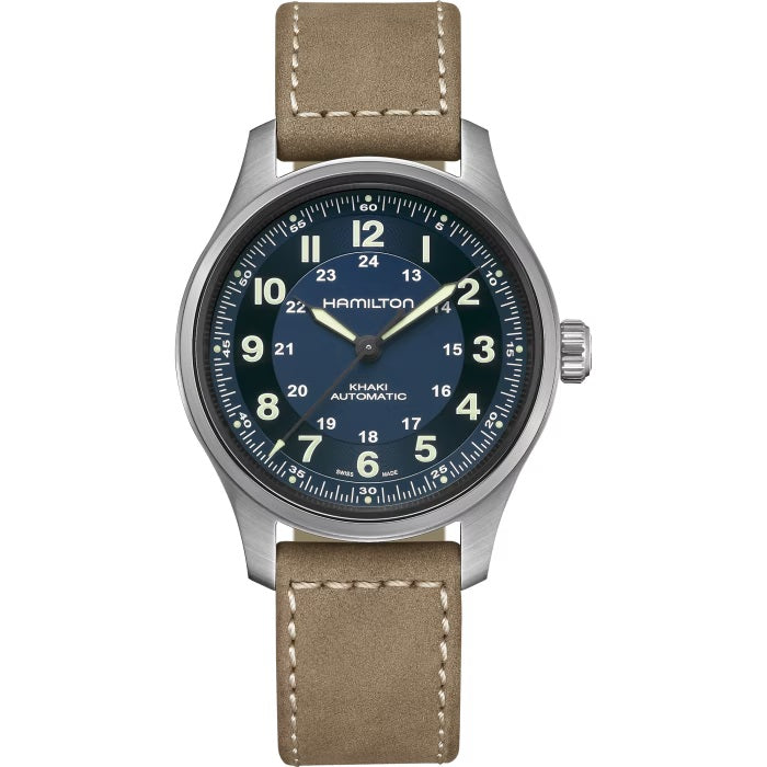 Mens Titanium Khaki Field Hamilton Automatic Watch H70545540