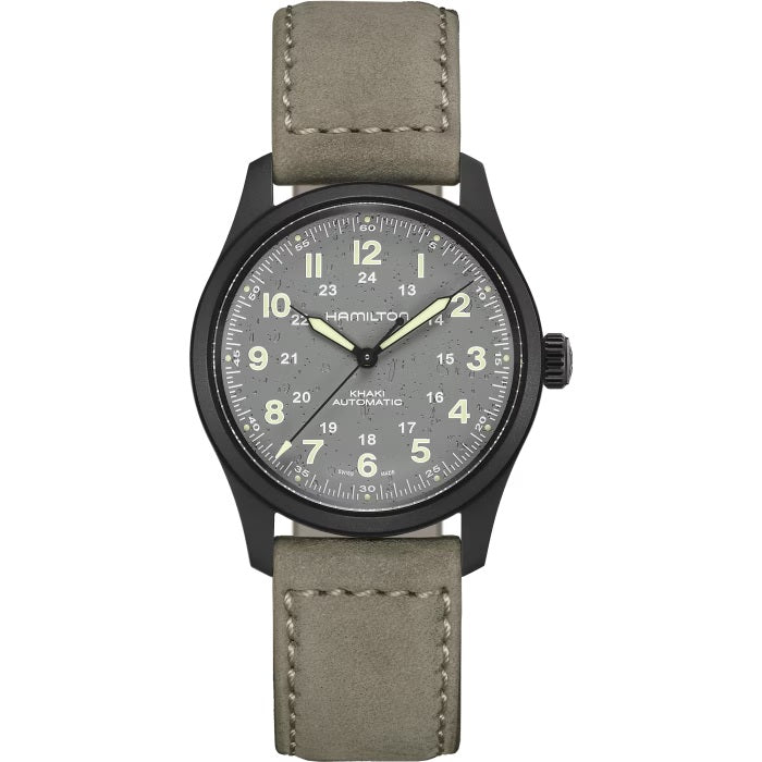 Mens Titanium Khaki Field Hamilton Automatic Watch H70215880
