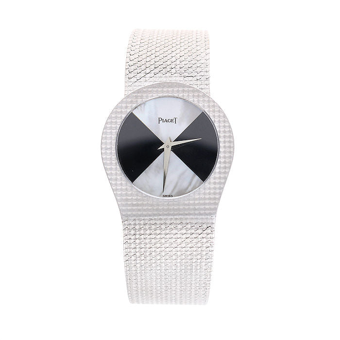 Ladies 18kt White Gold Piaget Manual Watch 9081B18