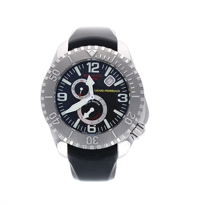 Mens Stainless Steel BMW Oracle Racing Sea Hawk II Pro Automatic Movement Girard-Perregaux Watch
