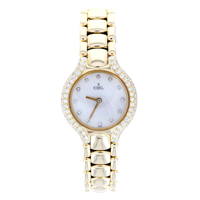 Ladies 18kt Yellow Gold Beluga Ebel Quartz Watch 866969