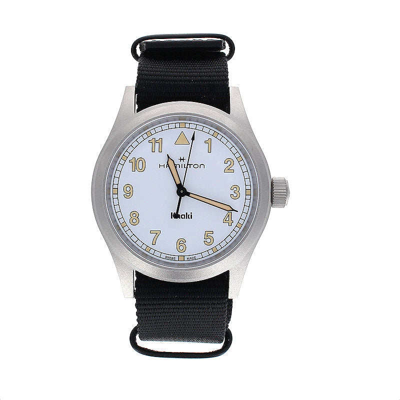 Mens Stainless Steel Khaki Field Hamilton Quartz Watch H69401110