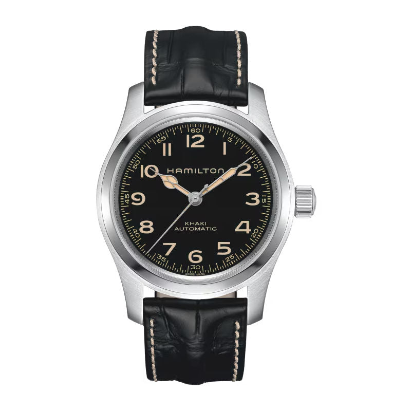 Mens Stainless Steel Khaki Field Murph Hamilton Automatic Watch and Bracelet Bundle H70605732