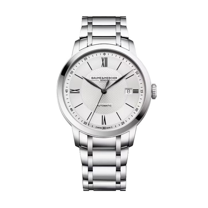 Mens Stainless Steel Classima Baume & Mercier Automatic Watch 10854