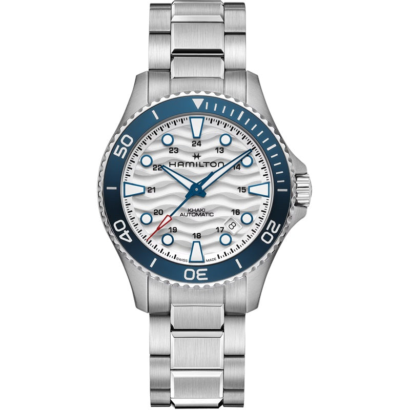 Mens Stainless Steel Khaki Scuba Hamilton Automatic Watch H82425110