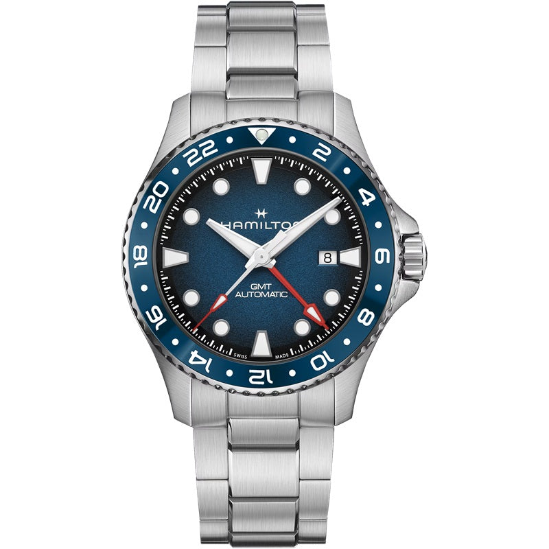 Mens Stainless Steel Khaki Scuba Hamilton Automatic Watch H82535140