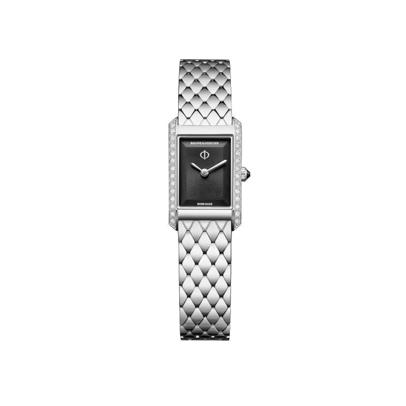 Ladies Stainless Steel Diamond Hampton Baume & Mercier Quartz Watch