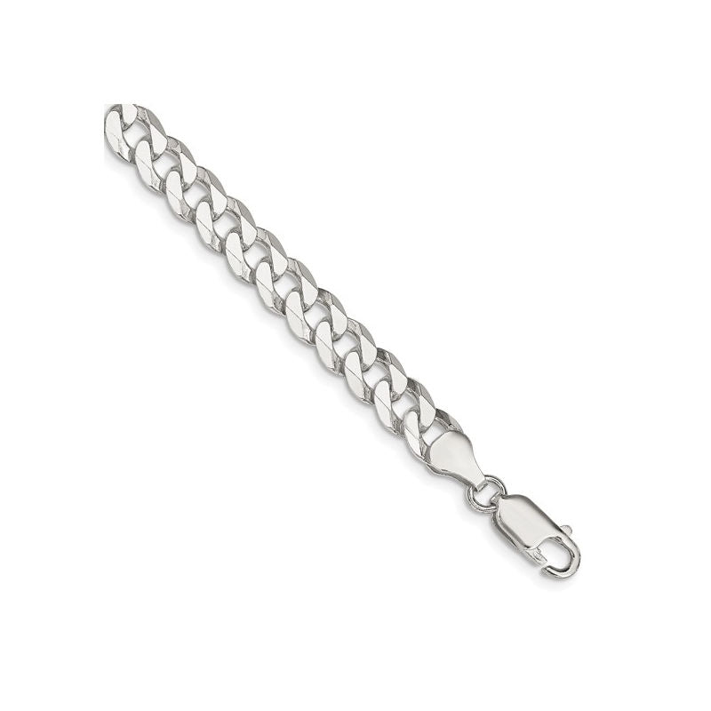 Mens Sterling Silver Curb Link Bracelet