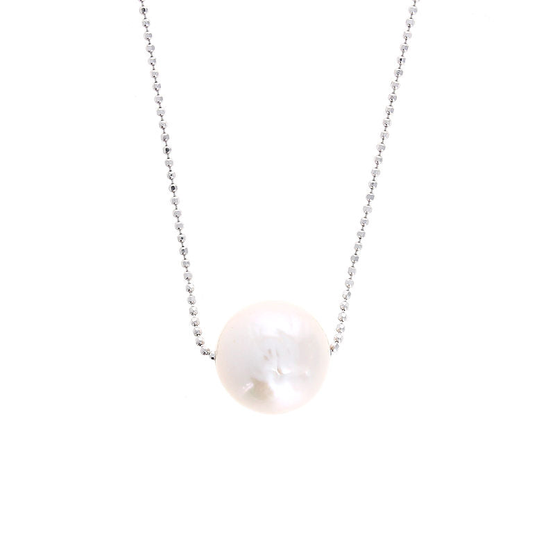 Ladies Sterling Silver Pearl Pendant