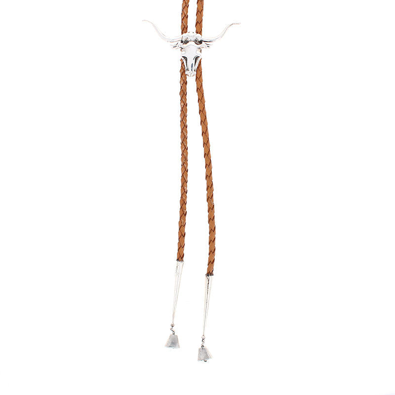 Sterling Silver Longhorn Bolo Tie