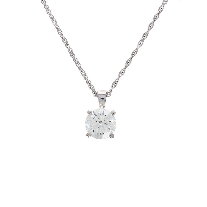 Ladies 14kt White Gold 1.61ct Diamond Pendant