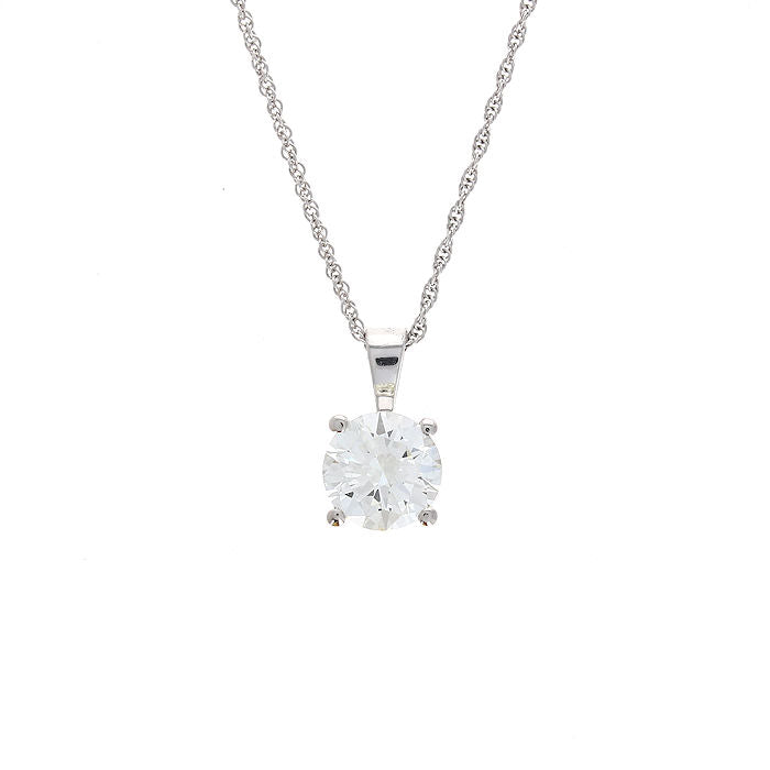 Ladies 14kt White Gold 2.00ct Diamond Pendant