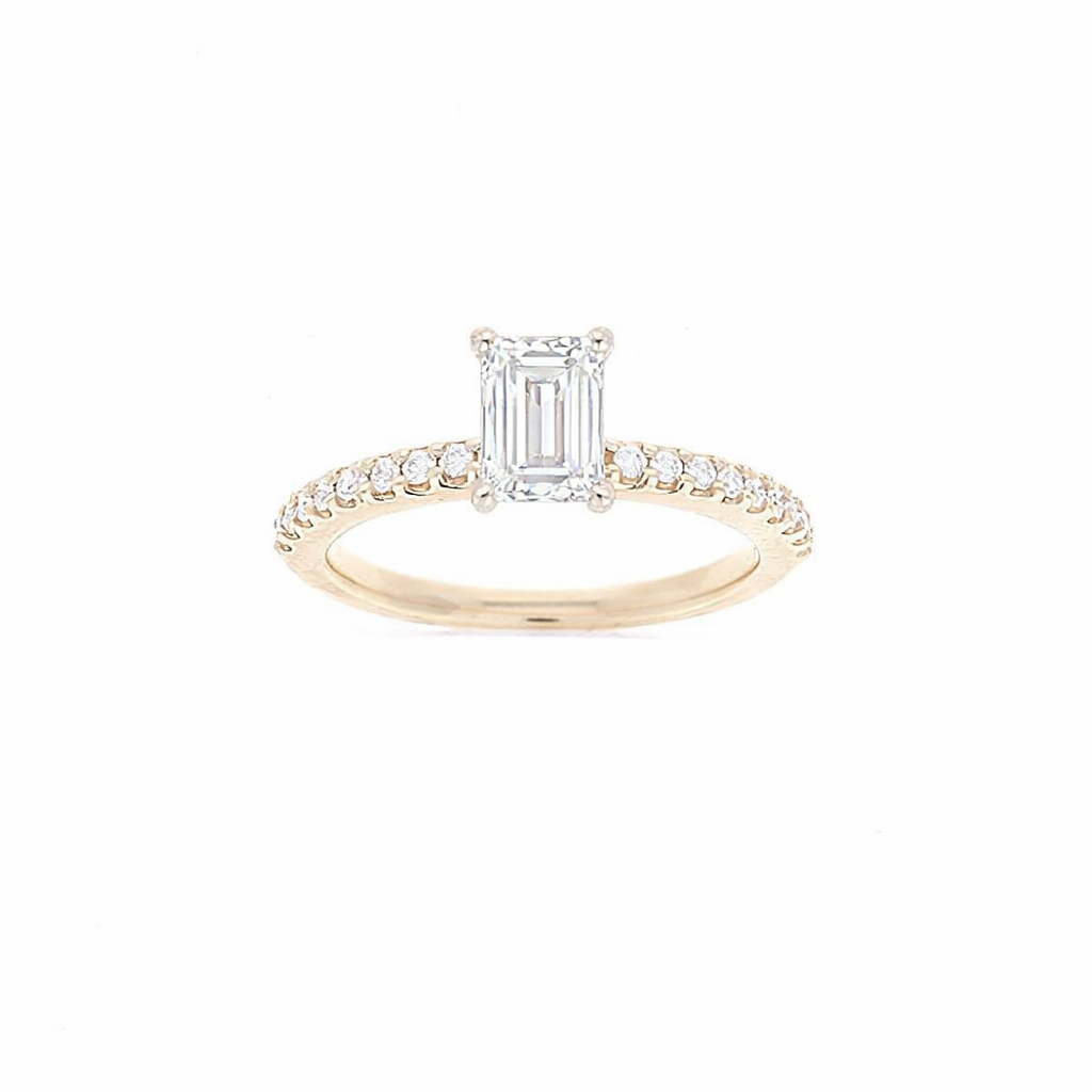 Ladies 14kt Yellow Gold 0.18ct Diamond Engagement Ring Setting