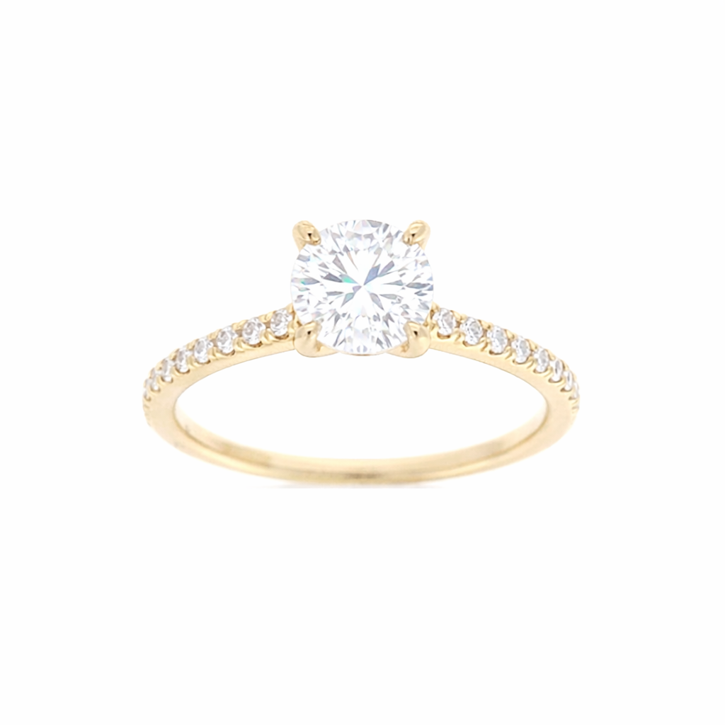 Ladies 14kt Yellow Gold 0.42ct Diamond Engagement Ring Setting