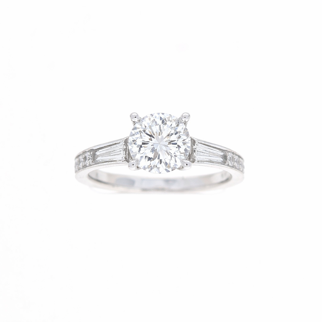 Ladies Platinum 0.27cts Diamond Engagement Ring Setting