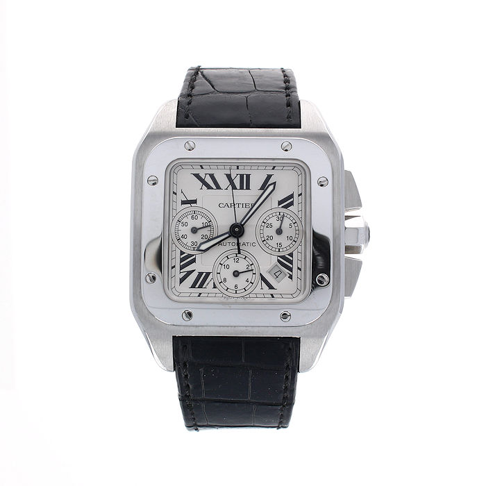 199-8320 Gent's Santos 100 Automatic Chronograph Cartier Watch | Kubes ...